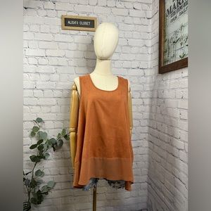 Tinley road Rust suede tank top